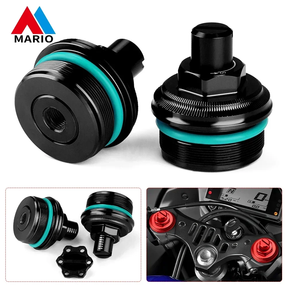 

For YAMAHA MT-03 MT03 YZF-R3 YZF R3 2019 2020 2021 2022 2023 Front Shock Absorber Screw Fork Cover Cap Preload Adjusters Bolts