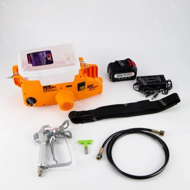Pt-21 backpack sprayer - portable paint sprayer for latex paint, multi-purpose, compact, 20v cordless lithium battery powered
