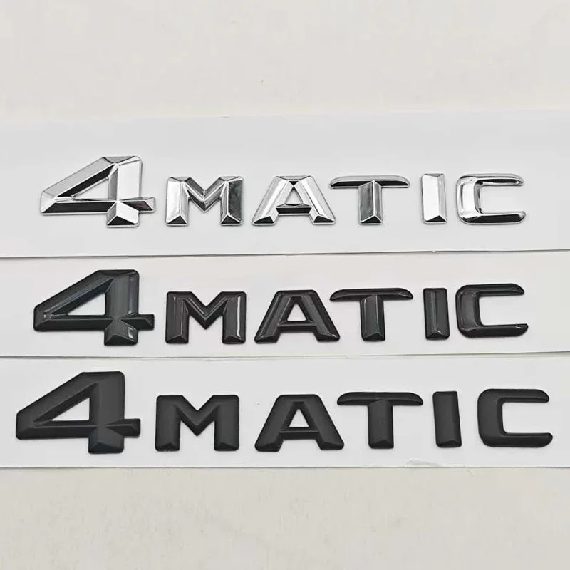 Letras 3D ABS para carro, emblema 4MATIC, adesivo para porta-malas traseiro, emblema para Mercedes Benz Classe C E G S, GLC, GLS, AMG