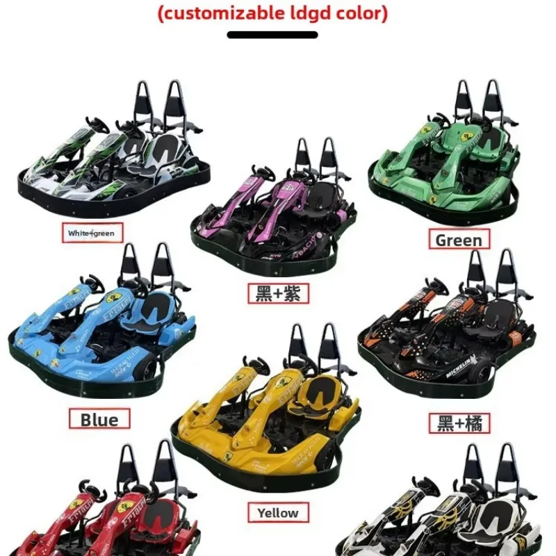 Commercial Plastic Double Electric Kart All-Inclusive with Timer Indoor Outdoor Amusement Equipment Integrated Four-Wheel Racing