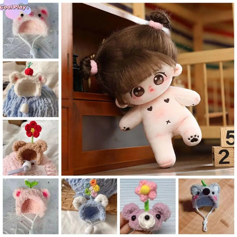 

Doll Accessories Plush Hamster Cap Hand Crocheted Cute Cotton Doll Hat Mini Lovely Doll Hat As Kids Gift