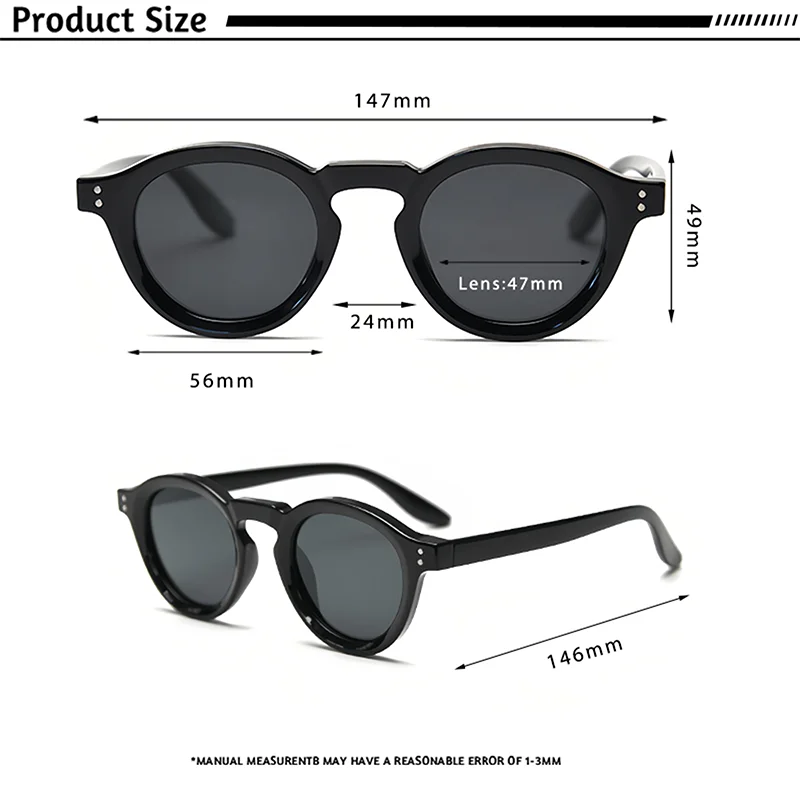 HBK Mode Polarisierte Sonnenbrille Männer Retro TR90 Hochwertige TAC Linsen Runde Sonnenbrille Frauen Fahren Angeln Brillen Reisen – Detail 2