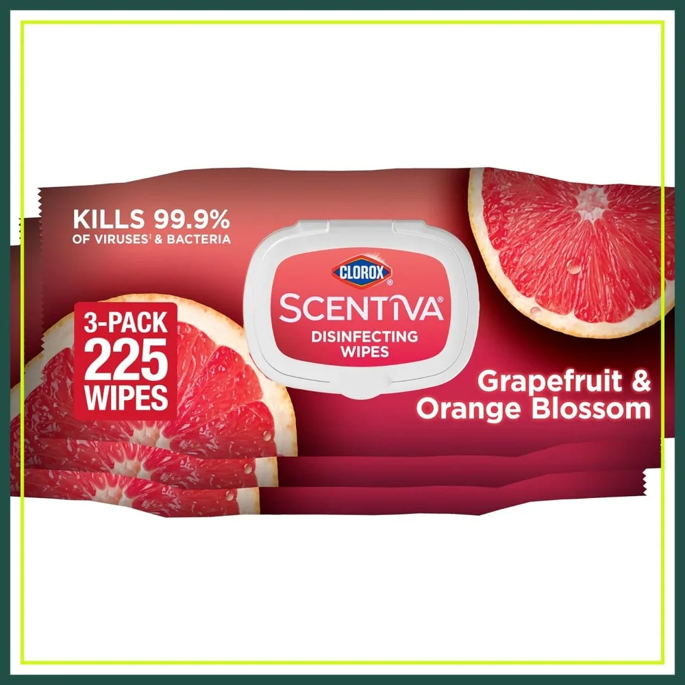 

Disinfecting Wipes, Grapefruit & Orange Blossom Scent, 75 Ct, Pack of 3 (225 Total)
