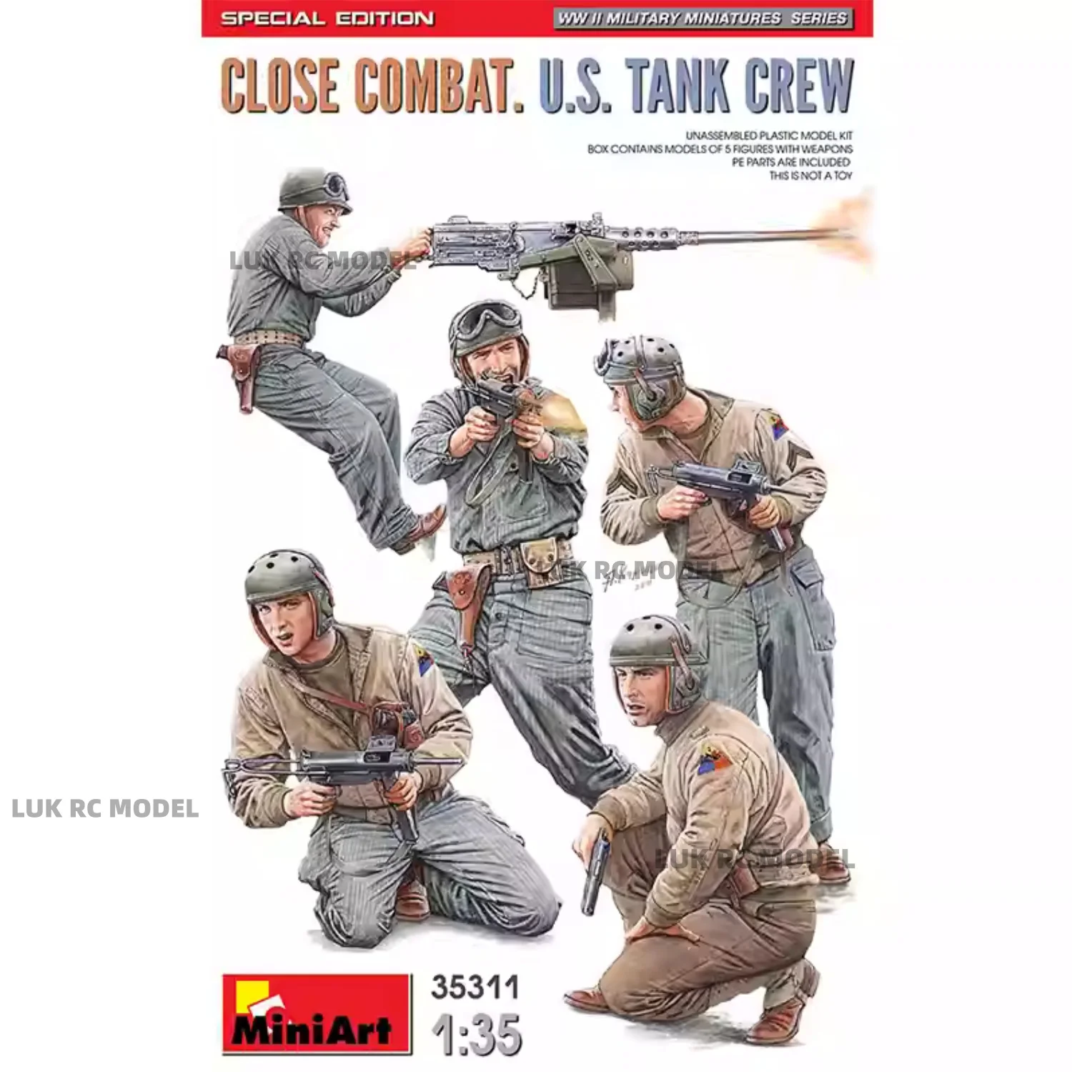 MiniArt 1/35 American Tank Crew Close Combat Special Edition Model 35311 Assembly model Miniature Scene Static Model Educational