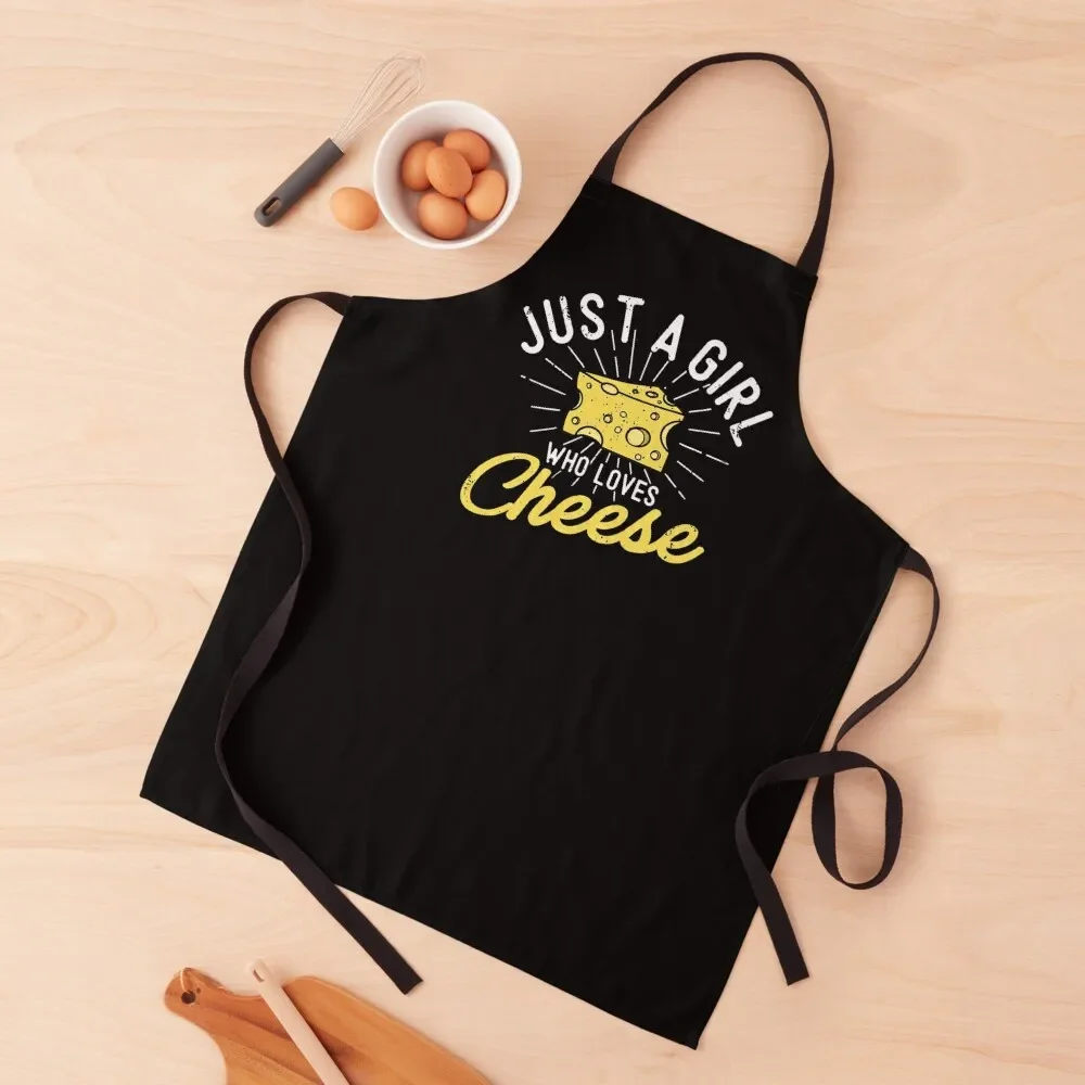 Cheese Girl Funny Cheddar Swiss cheese Lover Food Humor Gift Apron chef costume cleanings Kitchen Man Apron