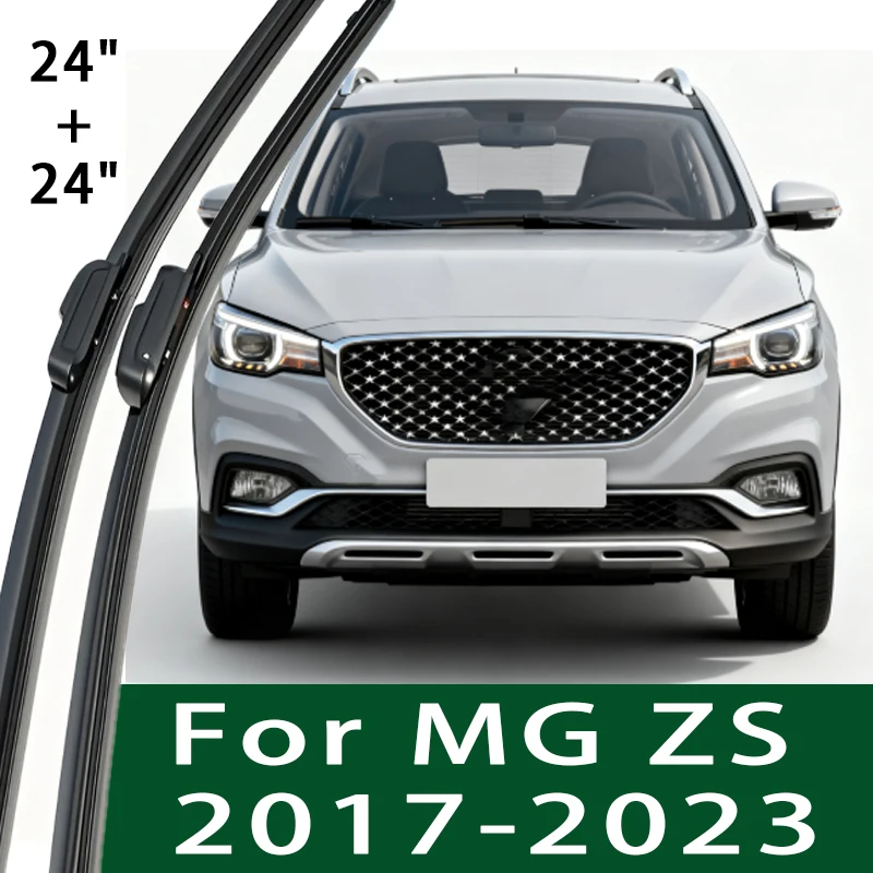 

For MG ZS Front Wiper Blades 2017-2023 2018 2019 2020 2021 2022 Windscreen Windshield Window Brushes Accessories 24"+14"