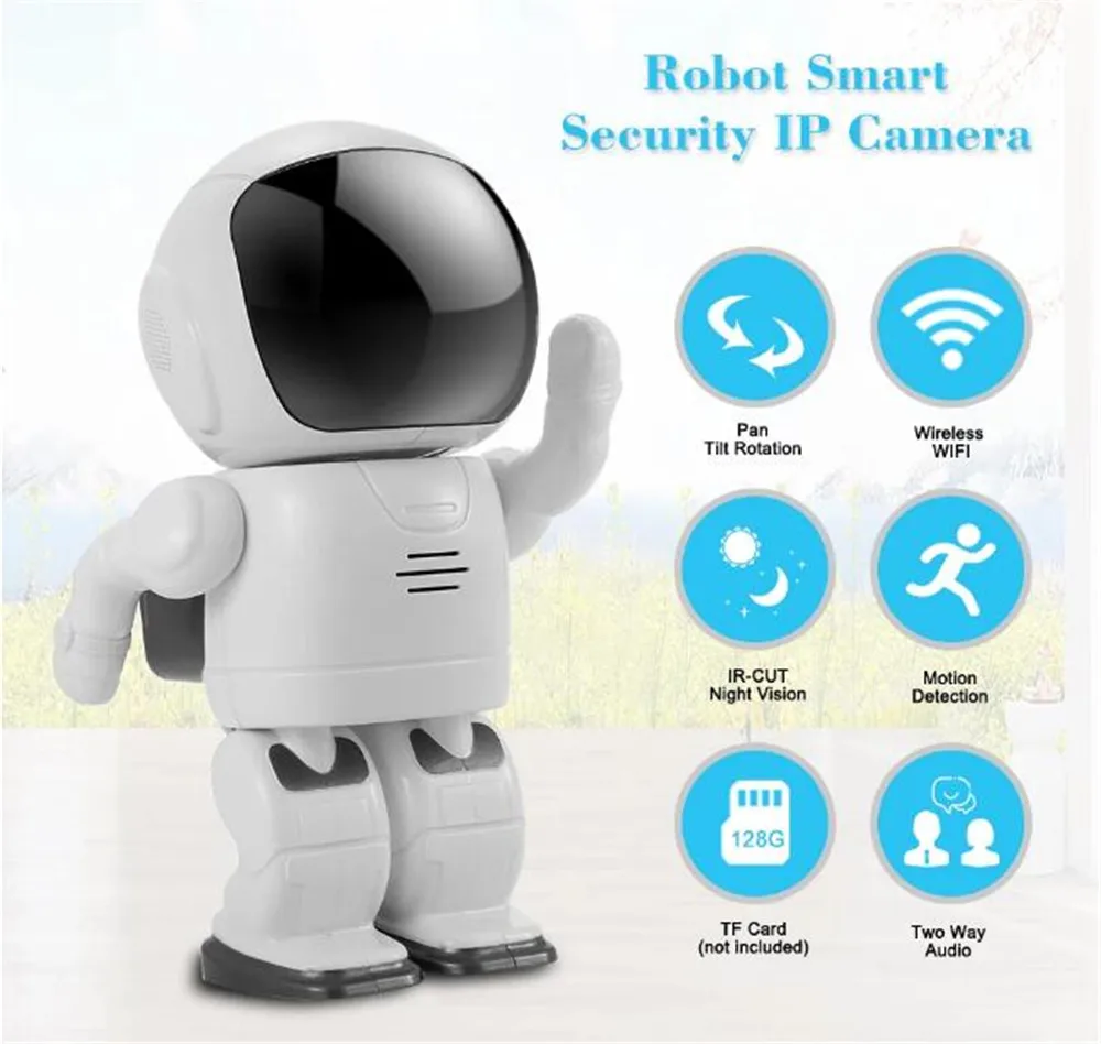 1080P  Astronaut Robot Camera IP Wifi Wireless P2P Security Surveillance Night Vision Infrared Home Security Baby Monitor