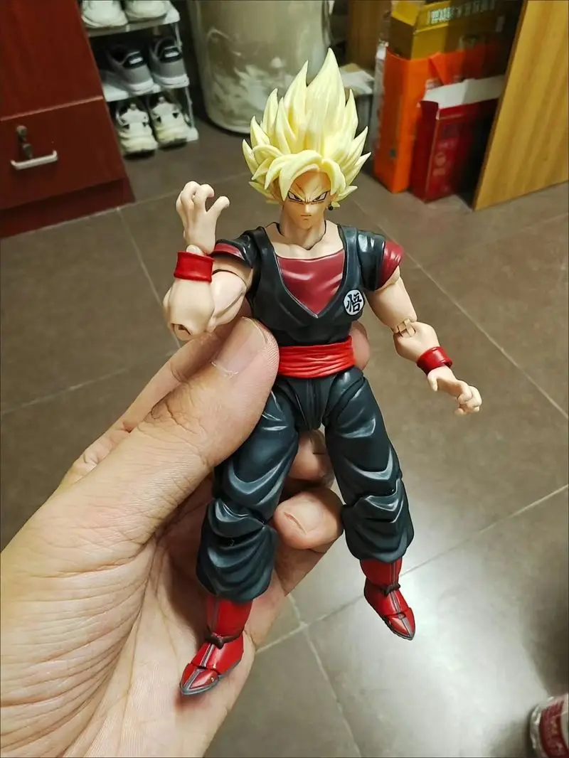 Anime Dragon Ball SHF nuevo contrato mágico creativo retorcido móvil clon Sun Wukong muñeca móvil modelo hecho a mano juguete para regalo recoger