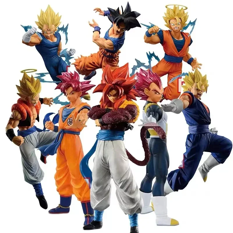 Anime Dragon Ball figurka pudełko z niespodzianką niespodzianka tajemnicza komórka Super Saiya Goku Vegeta Model figurki zabawki na prezenty dla dzieci