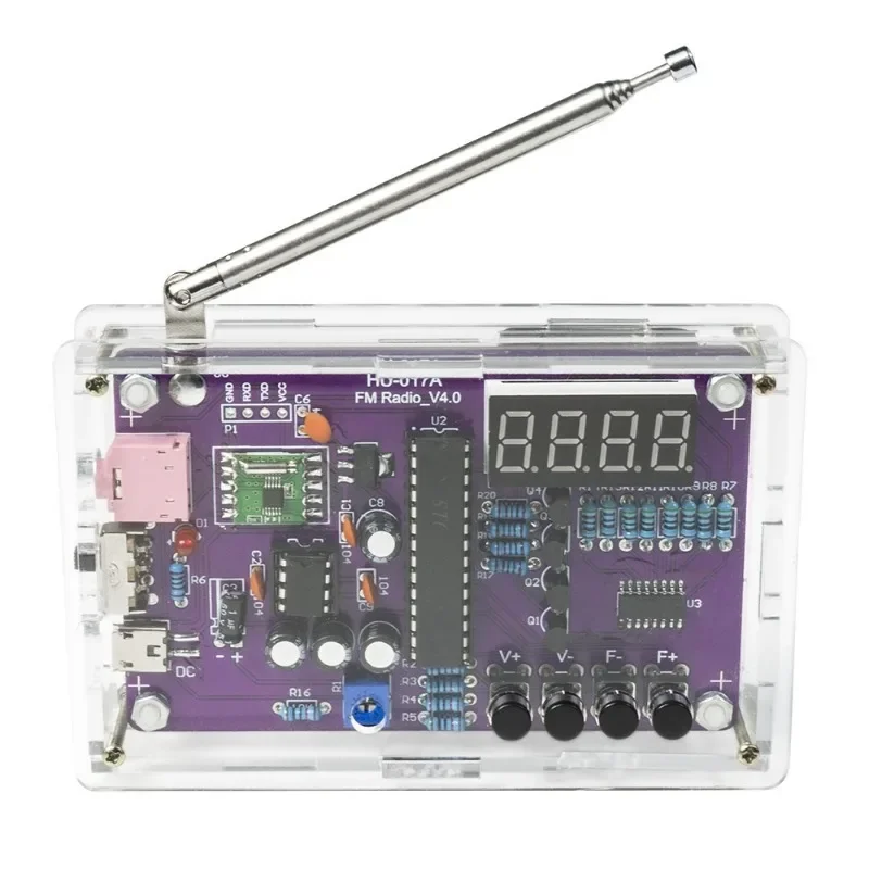 

Radio assembly kit fm FM circuit board production, microcontroller DIY electronic production welding practice spare parts