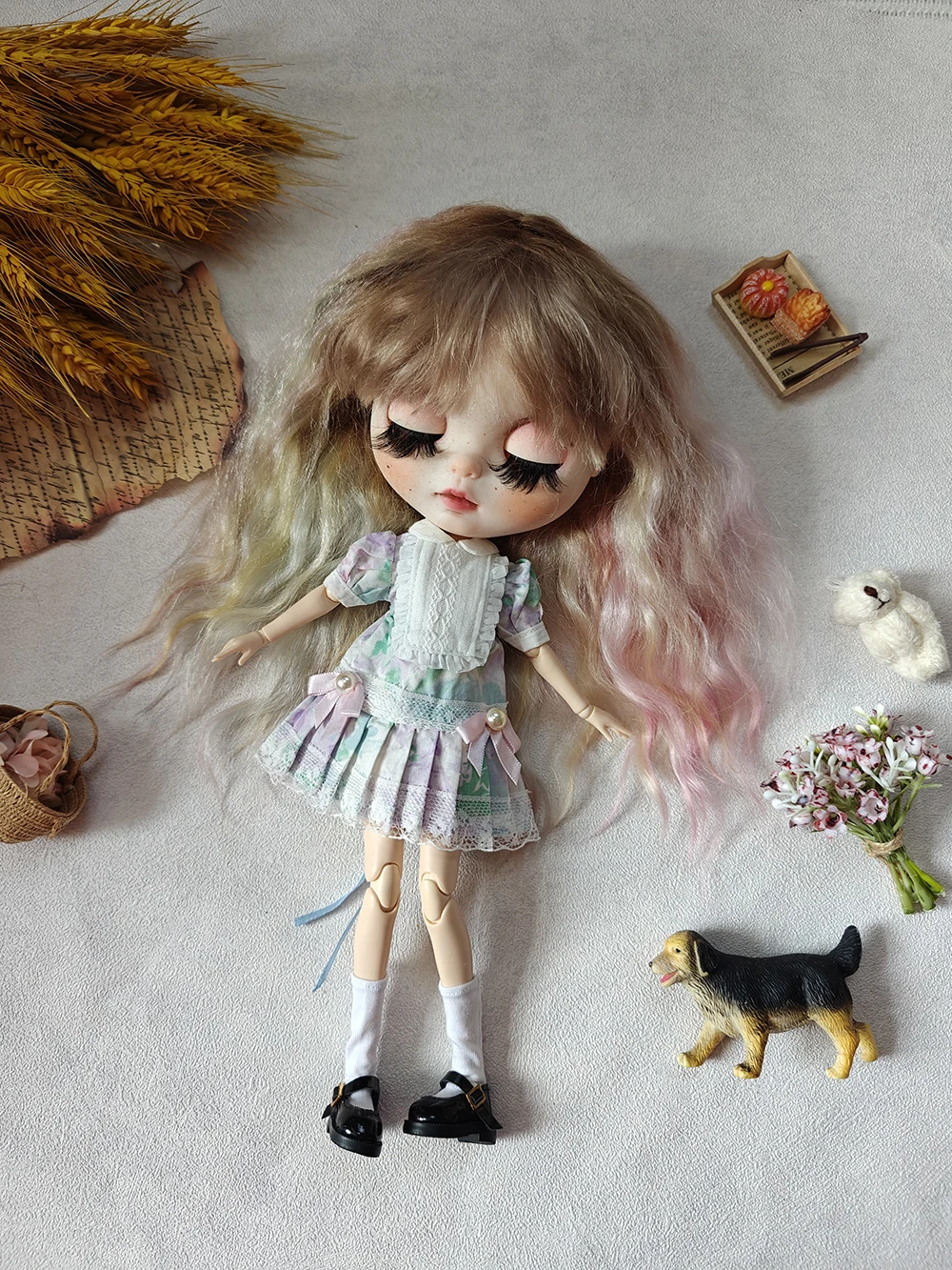 

blythe doll clothes Antique Dress handmade Lace Vintage Dress Ymy Licca Azones Ob22 24 27 Doll clothes for blytheAccessories