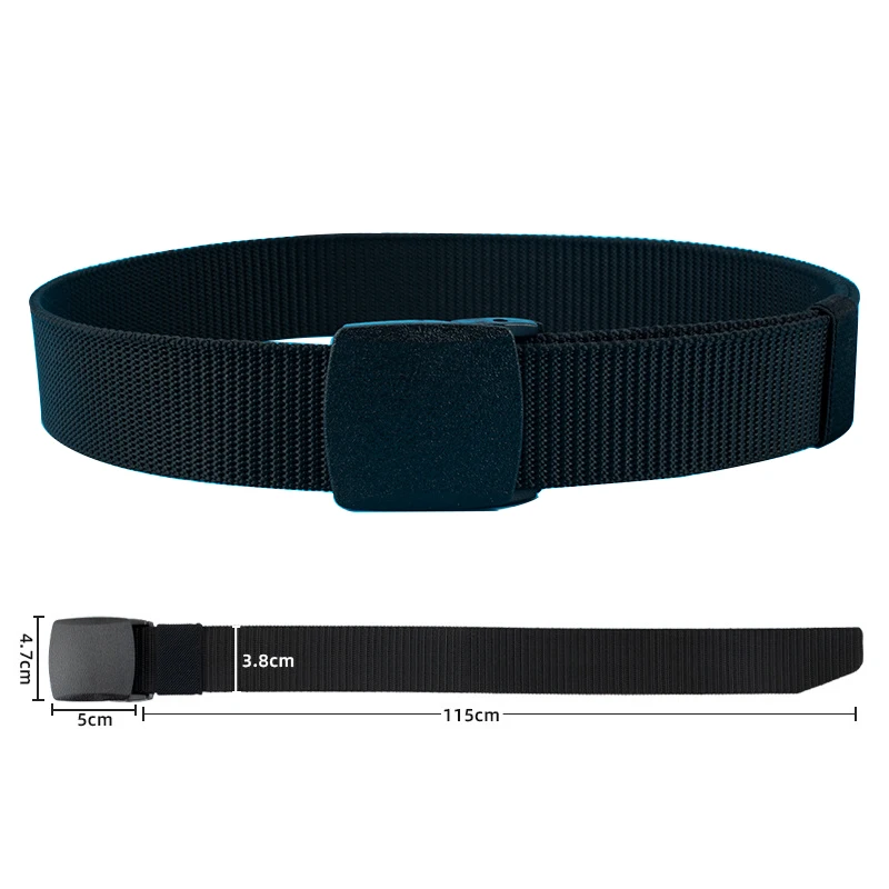Plastic Buckle Nylon Canvas Belt Men Women Outdoor Work, 1.5inch Wide Metal-free Military Tactical Waist Belt Airport Friendly