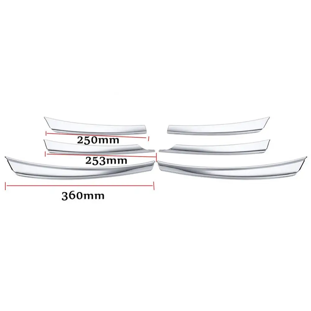 6Pcs Car Front Mesh Grille Head Bumper Cover Trim for Sunny Versa 14 17 Car Accessories