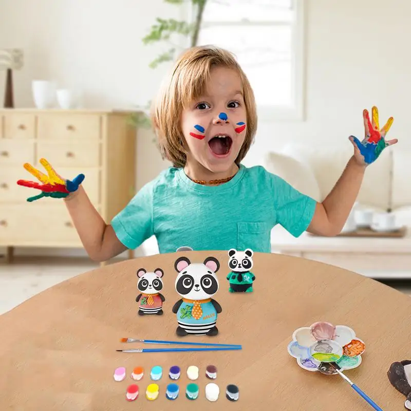 Plaster Painting Kit DIY Plaster Painting Sets For Kids Creative Kids Toys Safe Paintable Miniatures For Education Classroom