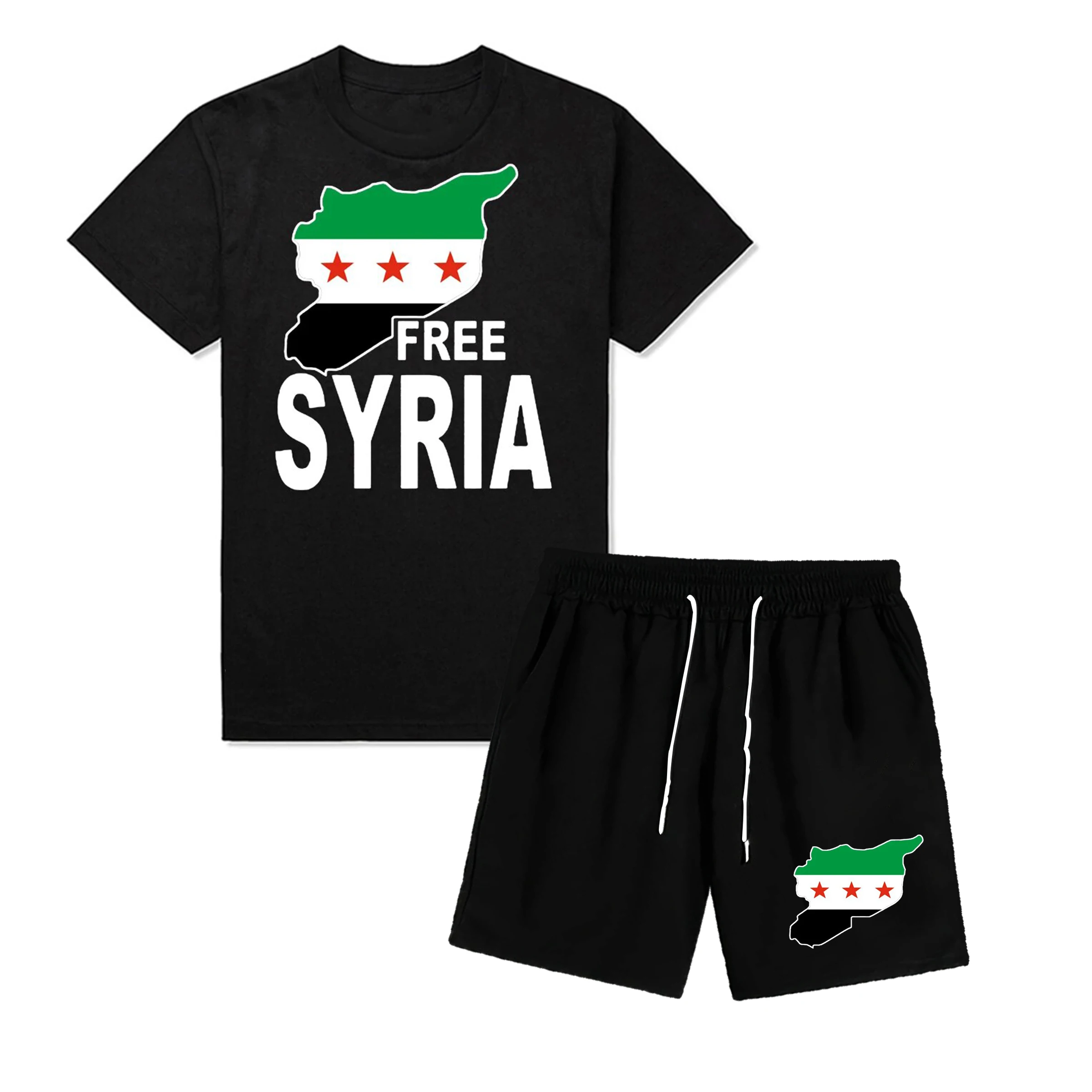 Fashion Crew Neck Kids T-shirt Activism, T-shirt Syrian Sportswear, Breathable Clothes, Fan Gifts, Top Clothing