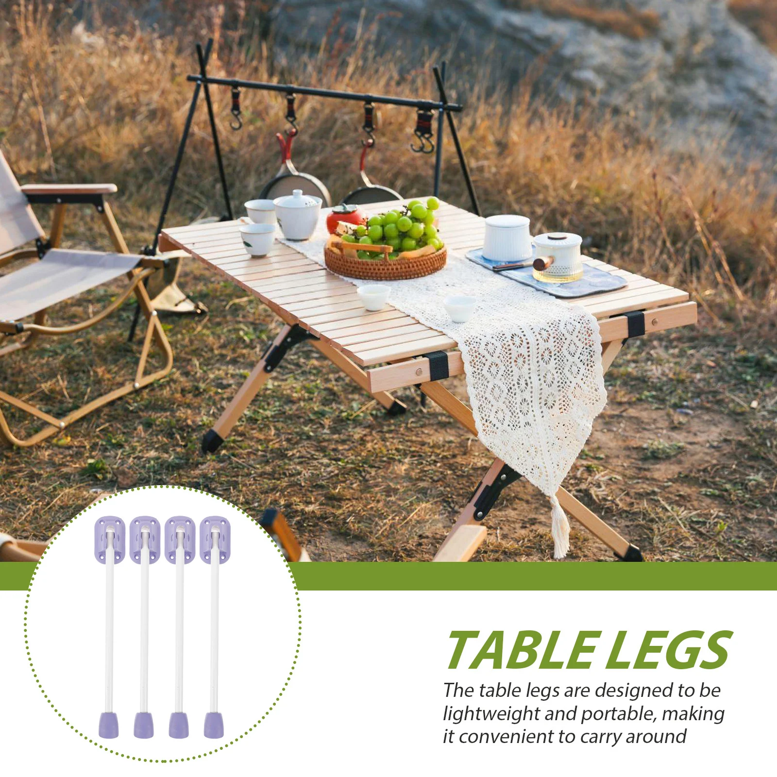 

4Pcs Folding Legs for Table Heavy Duty Metal Portable Lightweight for Desk Coffee Table Laptop Stand Outdoor Indoor Multi