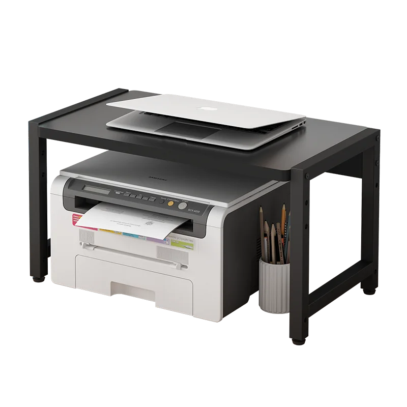 حامل طابعة قابل للتعديل، منظم مكتب، رف تخزين متعدد الوظائف، رف إمداد الكمبيوتر الكل في واحد، رف تخزين الكتب #2