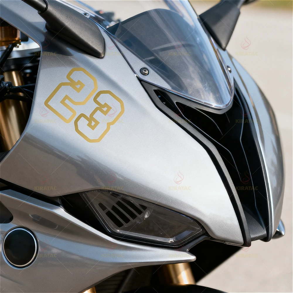 Autocollant numéro de voiture en or 0-9, 1 pièce, pour vitres avant de voiture, porte de coffre, carénage de moto, garde-boue, casque, réservoir de carburant, autocollants en vinyle de vélo