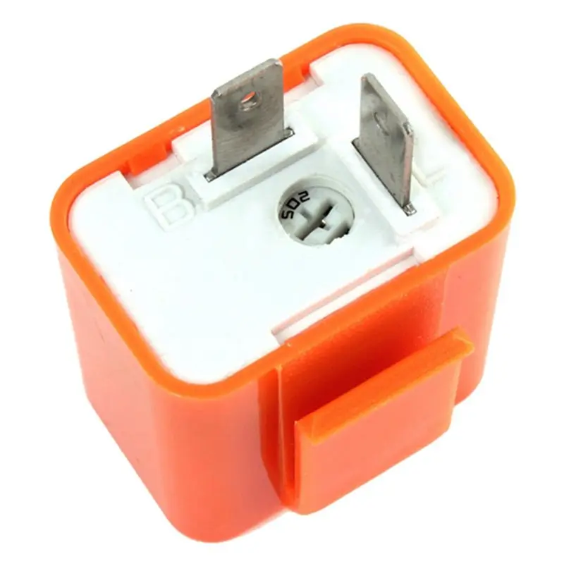 Authentic 10X 2 Pin Motorcycle Speed Adjustable LED Turn Signal Indicator Flasher Relay 12V