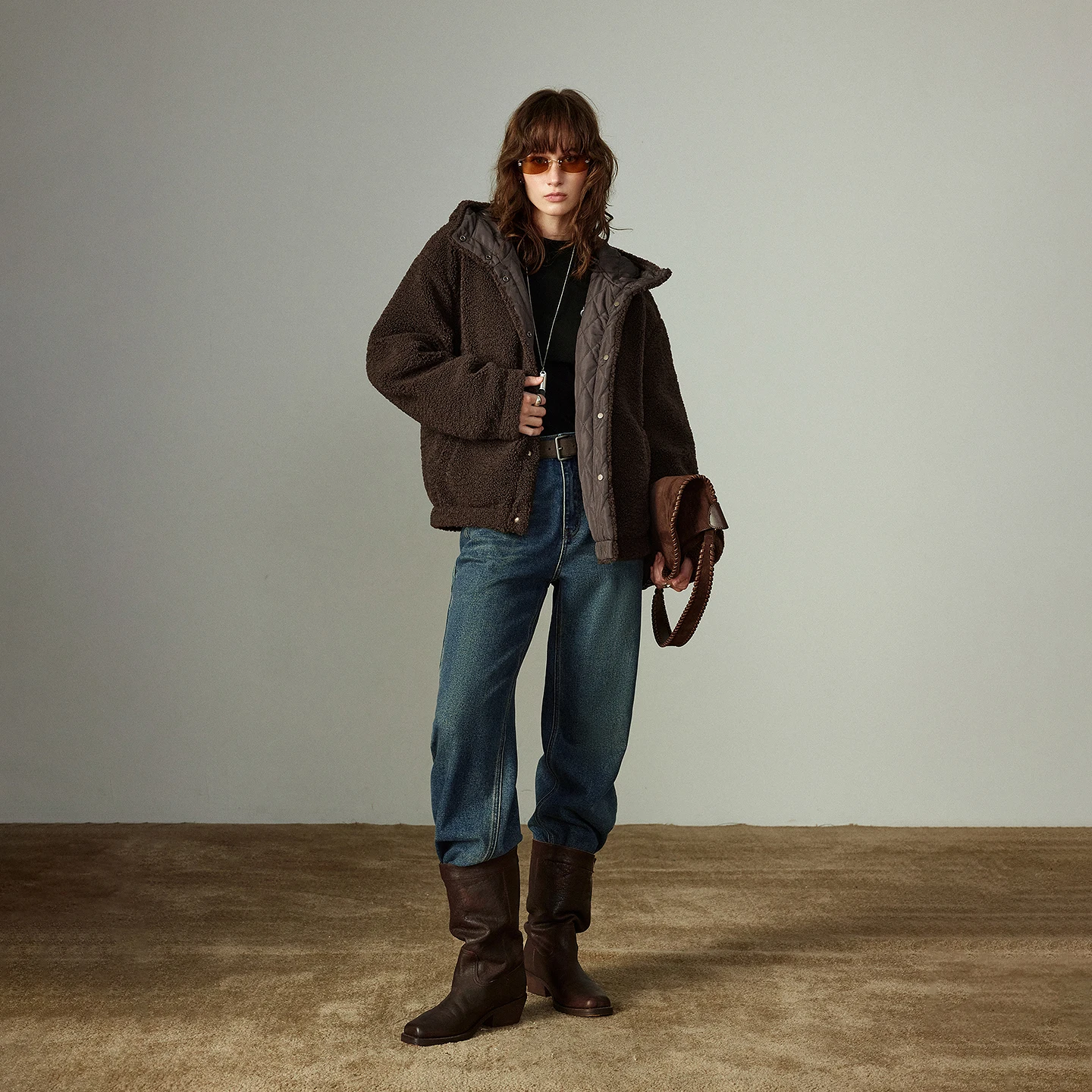 TOYOUTH Cappotti in cotone da donna 2025 Inverno Nuovo cappotto in cotone caldo con cappuccio in velluto di grano cammello