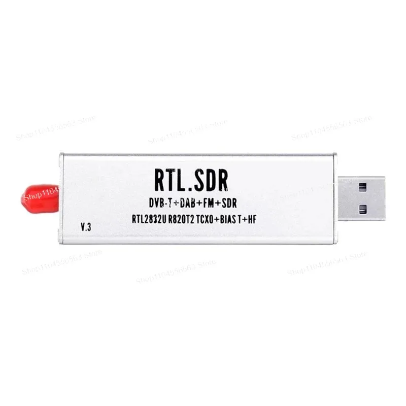 0.1MHz-1.7GHz TCXO RTL SDR Receiver Dongle - R820T2 Chip, 0.5Ppm TCXO, SMA Interface (A300U Compatible)