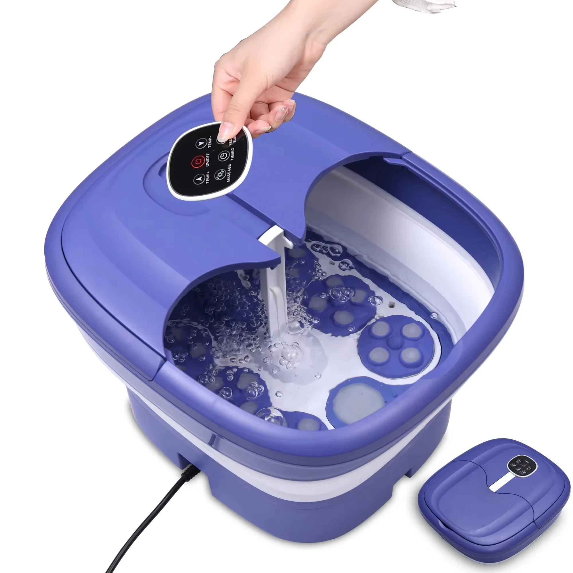 Trending Products 2024 New Arrivals Fast Heating Collapsible Foot Spa For Foot Bath Massager With Automatic Massage Rollers