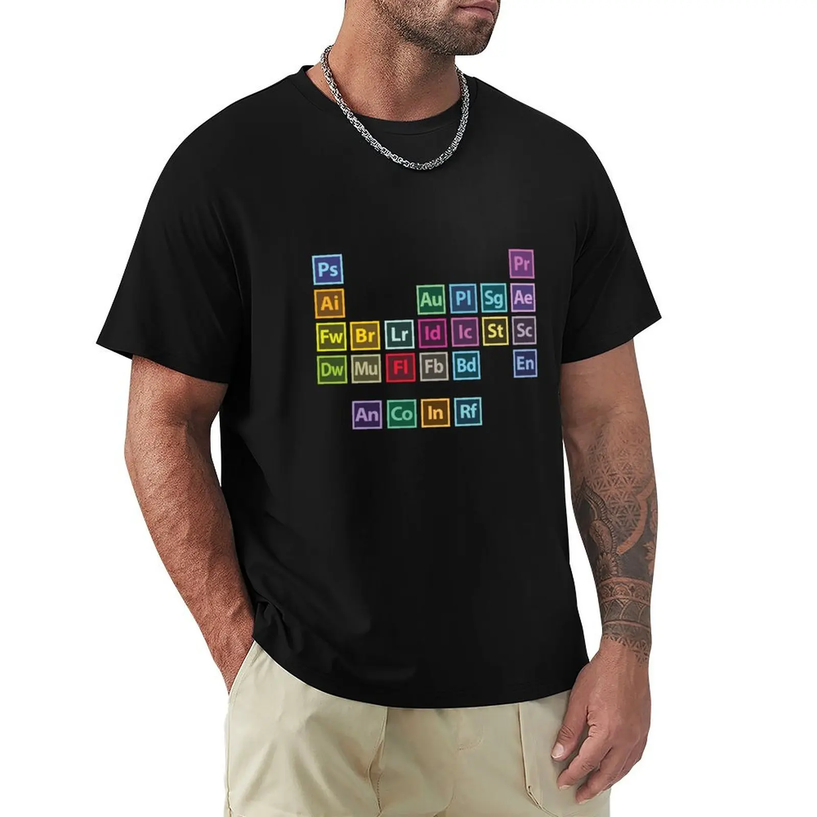 Camiseta Adobe Table of Elements, cómoda para uso diario