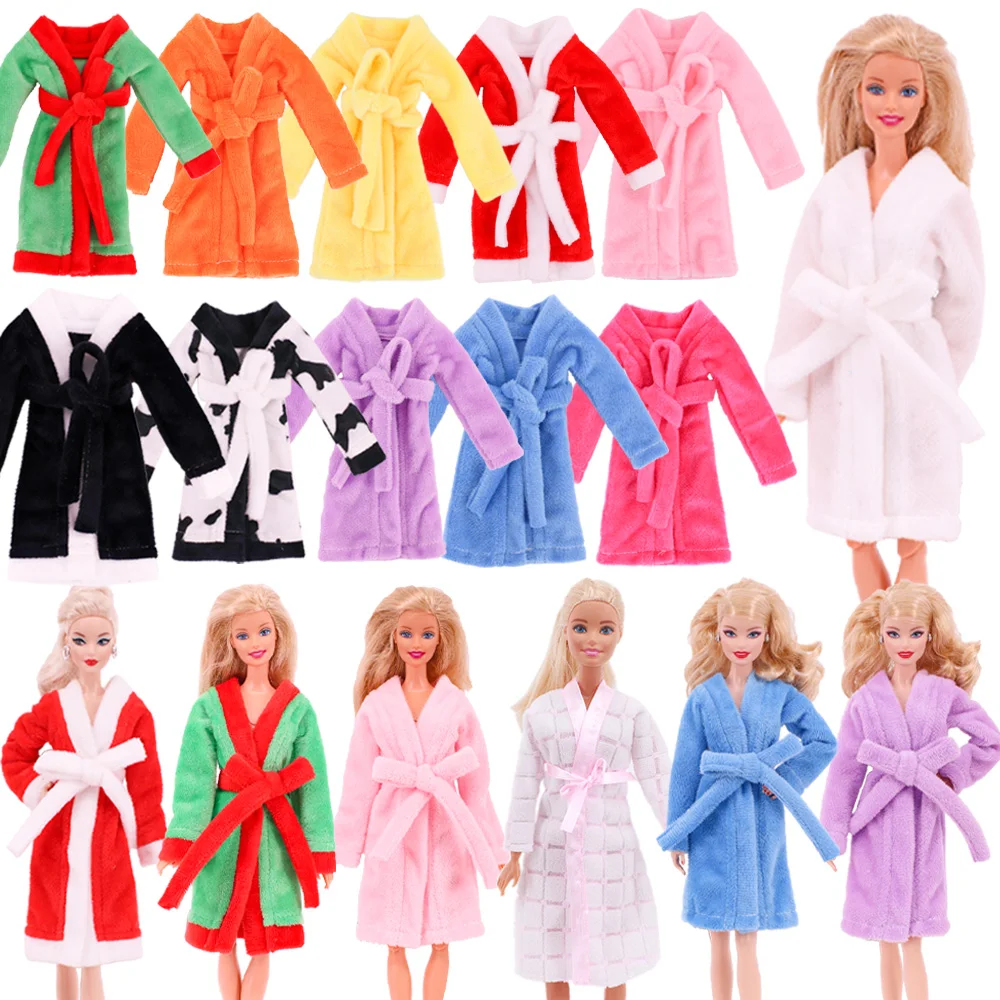 Doll Clothes Plush Bathrobe Sexy Night-robe Skirt Wash Supplies For Barbis Doll&BJD Doll Clothing Accessories Girl's Toys Gift