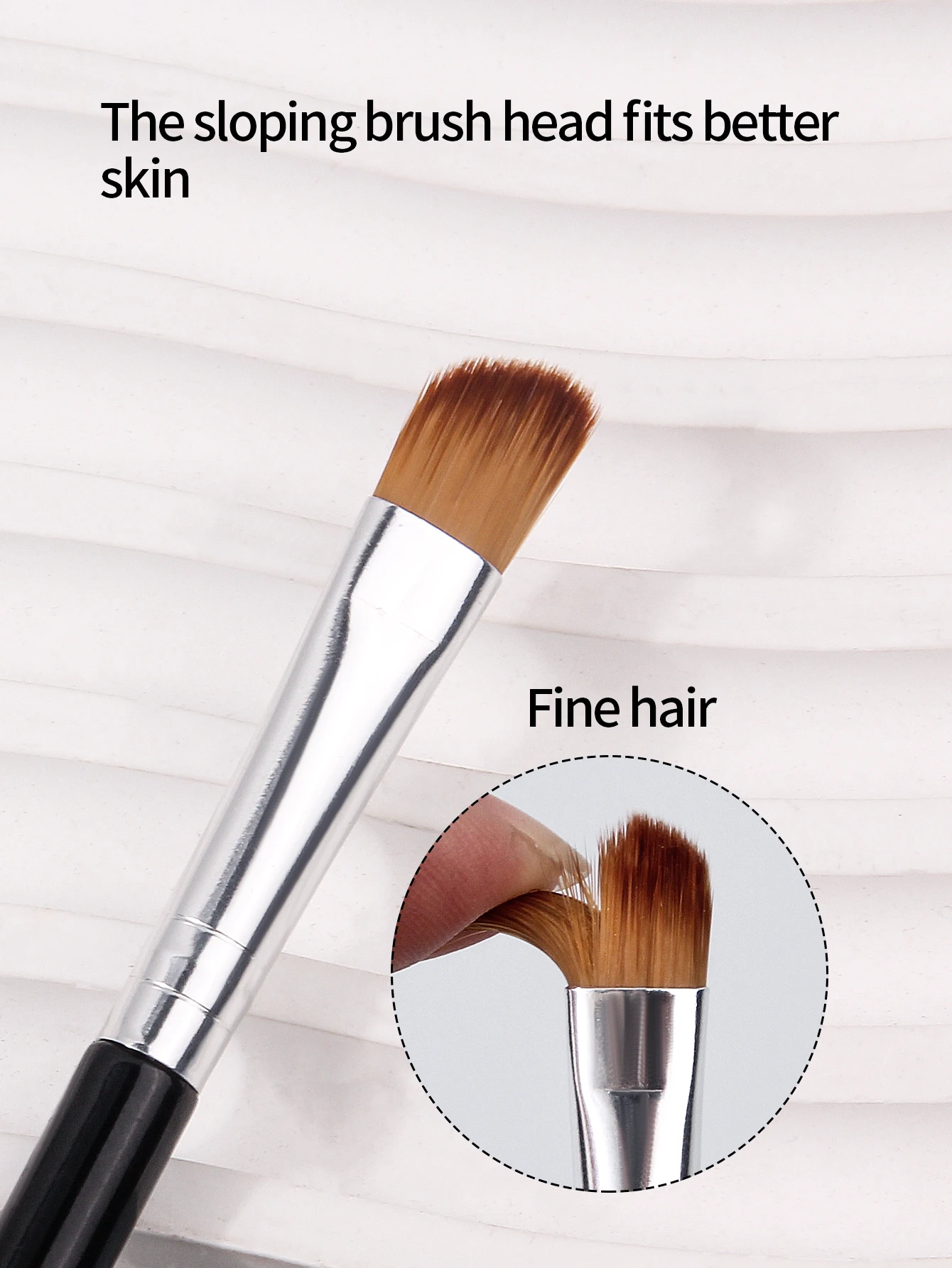 6 uds. Brocha de maquillaje en ángulo suave, brocha para sombra de ojos, brocha para cejas y brocha para difuminar son herramientas multifuncionales para maquillaje de ojos