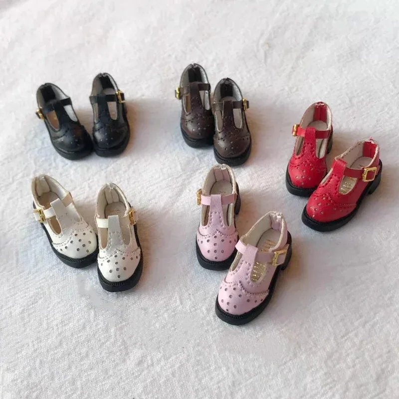 

Кожаные туфли Blyth Ob24 с Т-образным ремешком (подходят Barbi,Pullip,MMK, Azone, Licca, Kurhn, BJD, 1/6 кукол)