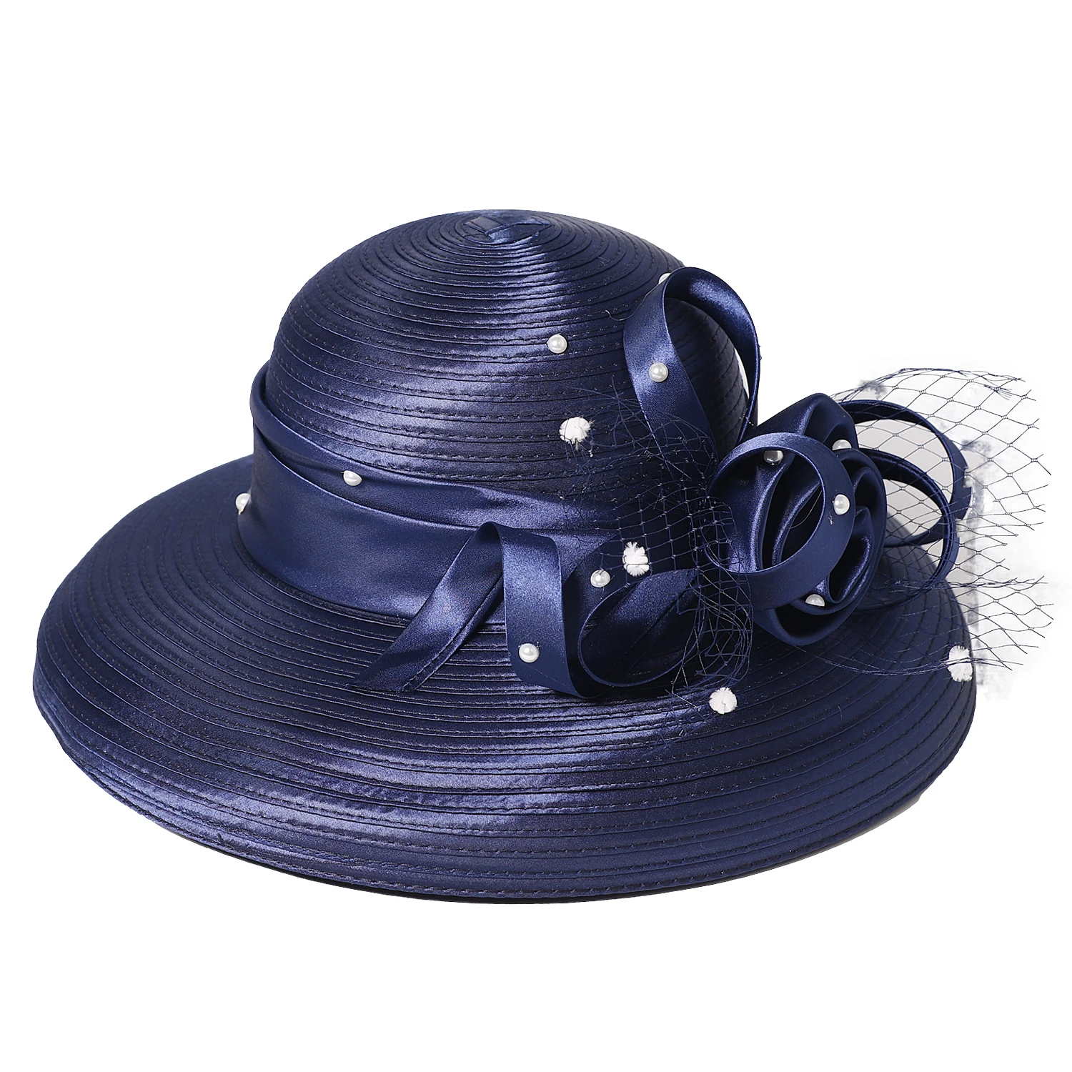 FS Summer Wide Brim Kentucky Derby Hats White Veil Beach Sunshade Women Bucket Hat Tea Party Fascinator Cap Sombrero Mujer 2026