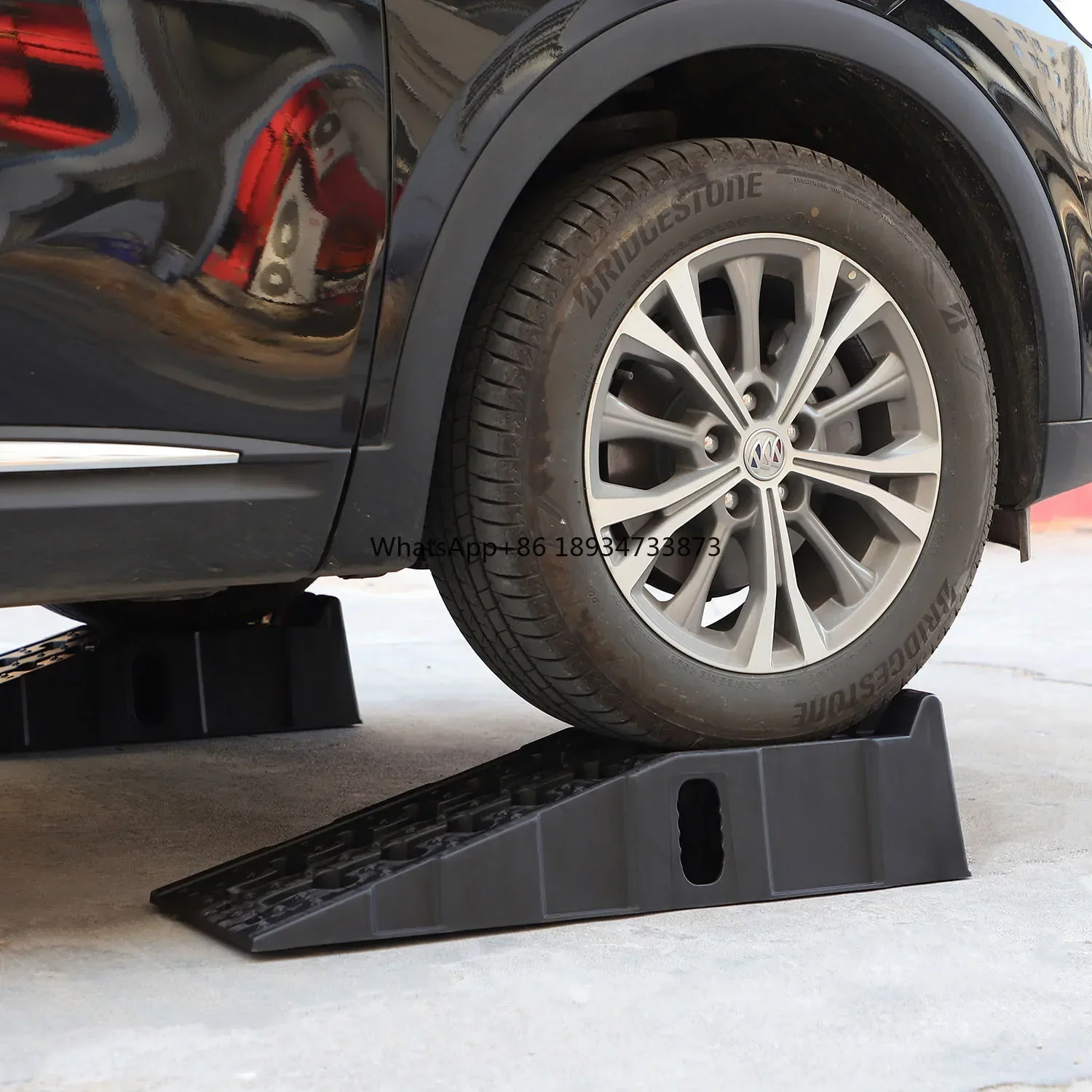 Heavy Duty Car Lifting Slope, Repair Durable Ramp, Plastic Car Ramps for Vehicle Maintenance Repair Oil Change