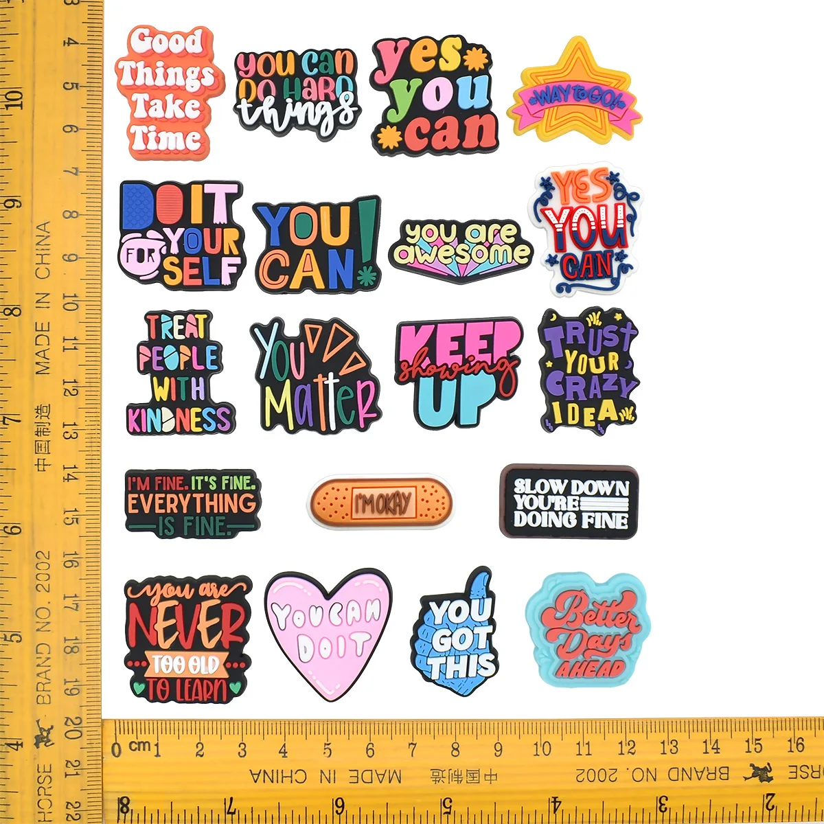Phrase Shoe Charms Decoration for Crocs Pin Accessories Charms Bracelet Wristband DIY Shoe Party Gifts image 2