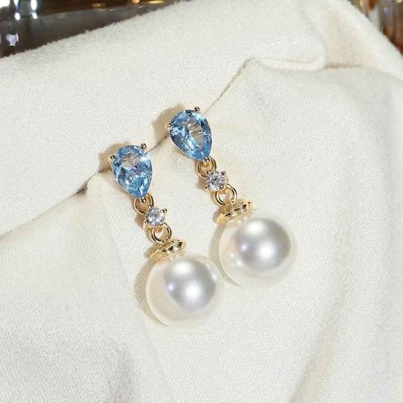 

S925 Sterling Silver Earrings Base Findings Mountings Jewelry Mounts Fittings Accessories for 7-12mm Pearls 3 pairs/lot