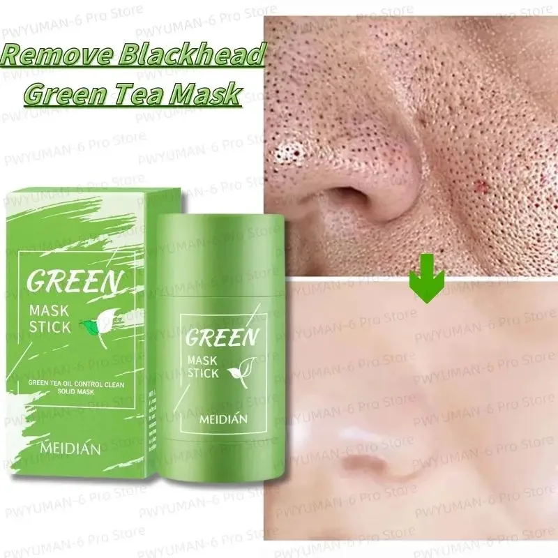 Blackhead Remover Acne Skincare Green Tea Mask Deep Clean Stick Mask Facial Dispel Acne Blemish Shrink Pore Skin Exfoliate Cream