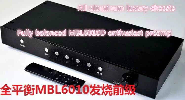 คลาสสิกที่สมดุลอย่างเต็มที่ MBL6010D สายผู้ที่ชื่นชอบ preamplifier HIFI JRC5534 JRC5532 Front-end op amp พร้อมรีโมทคอนโทรล preamp