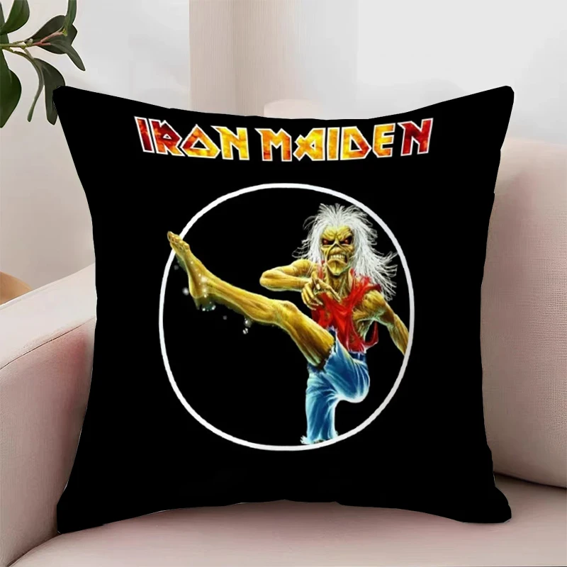 I-Iron Maiden Fan Gifts Pillowcase 45*45 Aesthetic Room Decoration Luxury Cushion Cover Home Decor Decorative Pillow Cover Cases