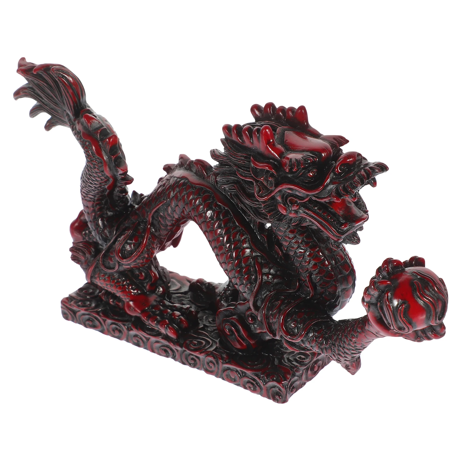 

Chinese Dragon Resin Statue Decorative Dragon Sculpture for Desktop Indoor Garden Decor Symbol of Prosperity Resin Animal Decor