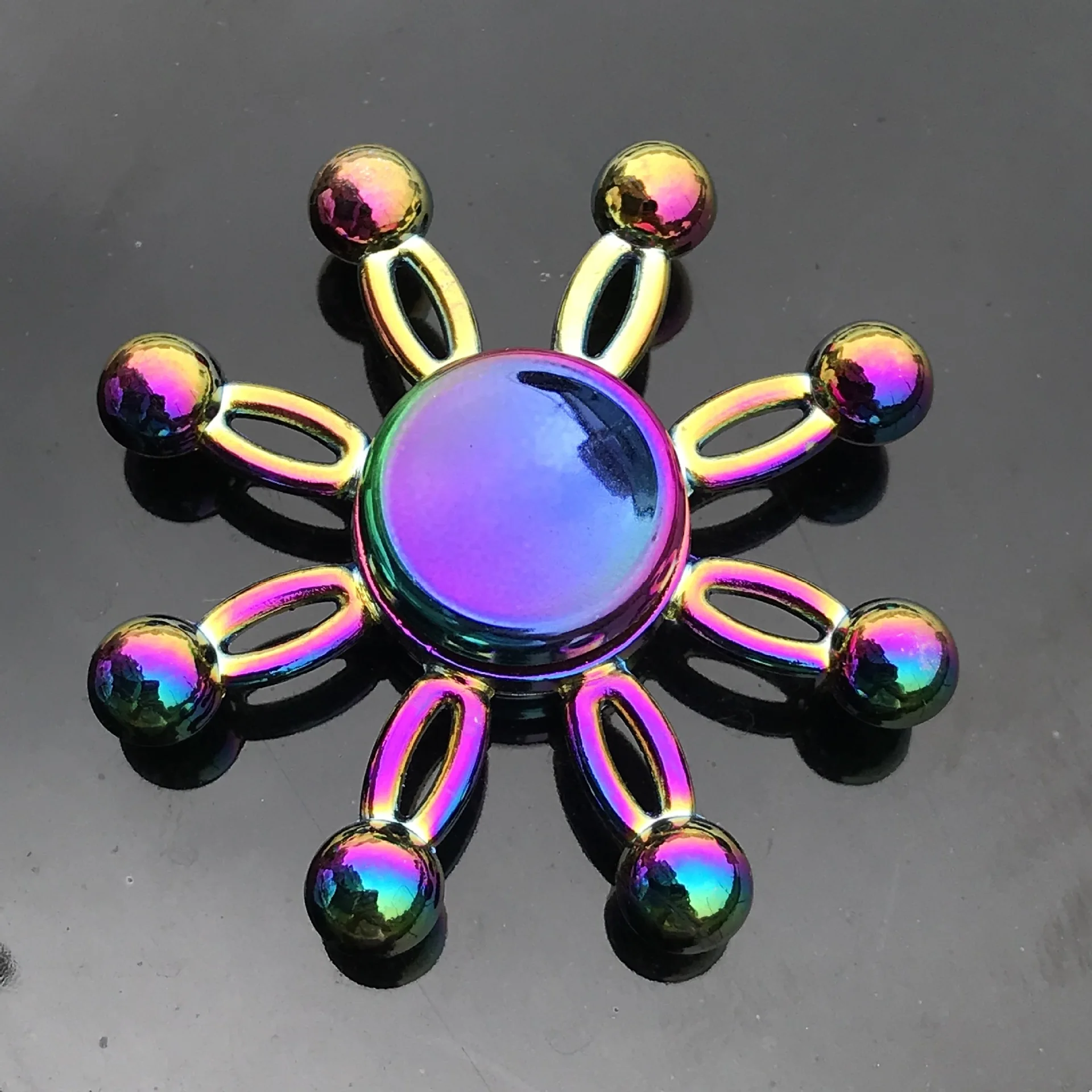 Bunter Legierungs-Fingerspinner, Metall-Fingerrotations-Ornament, Freizeit-Stressabbau-Deko, Party-Geschenk – Detail 22