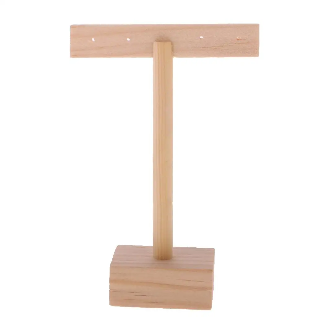 

Unpainted Wood Jewelry Holder Stand for Earrings Organizer Showcase Jewellery Display Storage for Small Business