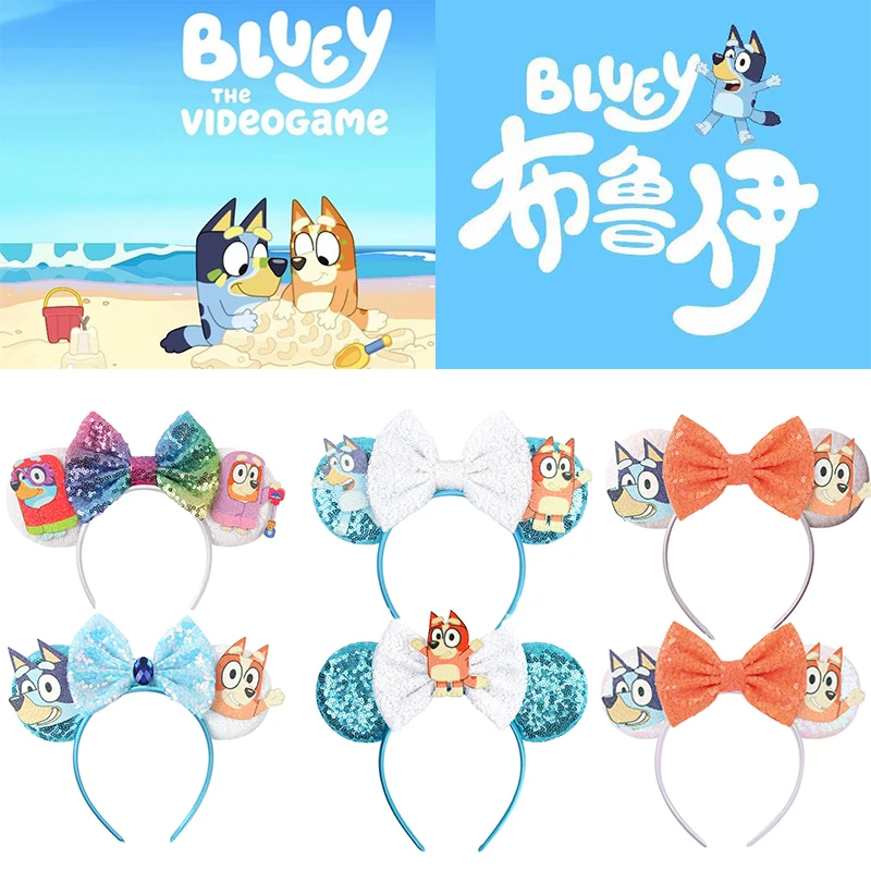 Bluey friends headband girls headband gifts cute bingo Mickey ears headband amusement park decorative headband Birthday gifts