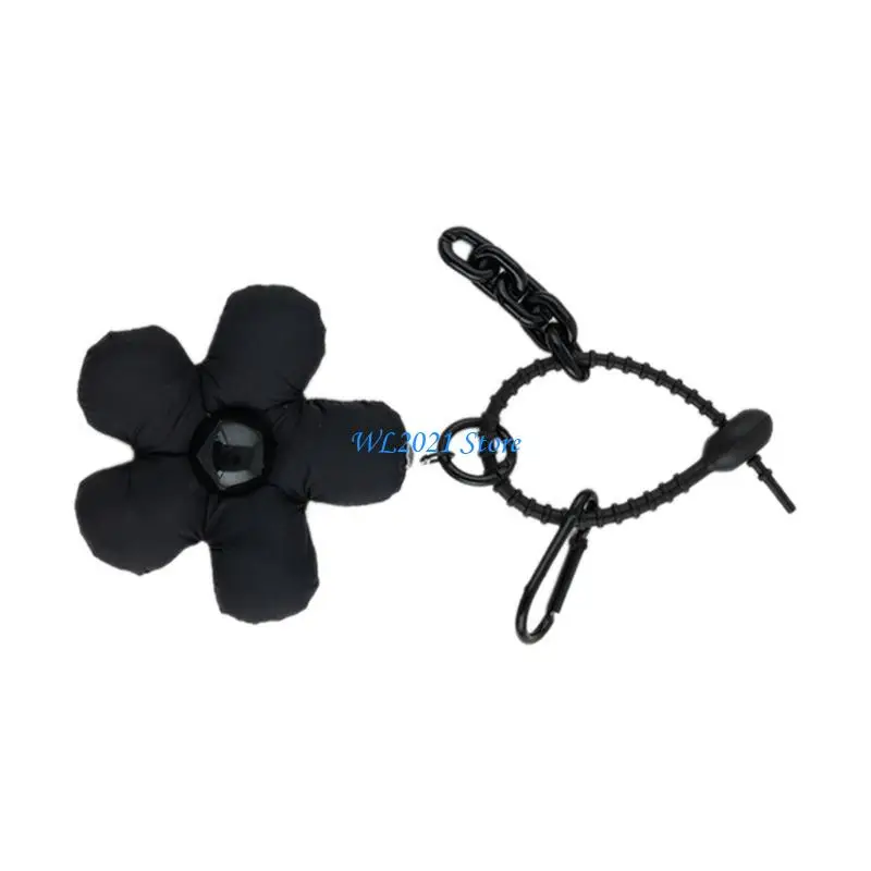 

G5GC Cloth Flower Keyring Fabric Flower Keychain Accessory Elegant Keyrings Bag Hangings Decoration