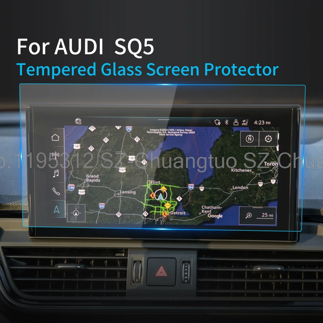 Screen Protector Tempered Glass  For Audi SQ5 Q5 2022 2023 10.1 inch Car GPS Navigation Display Protect