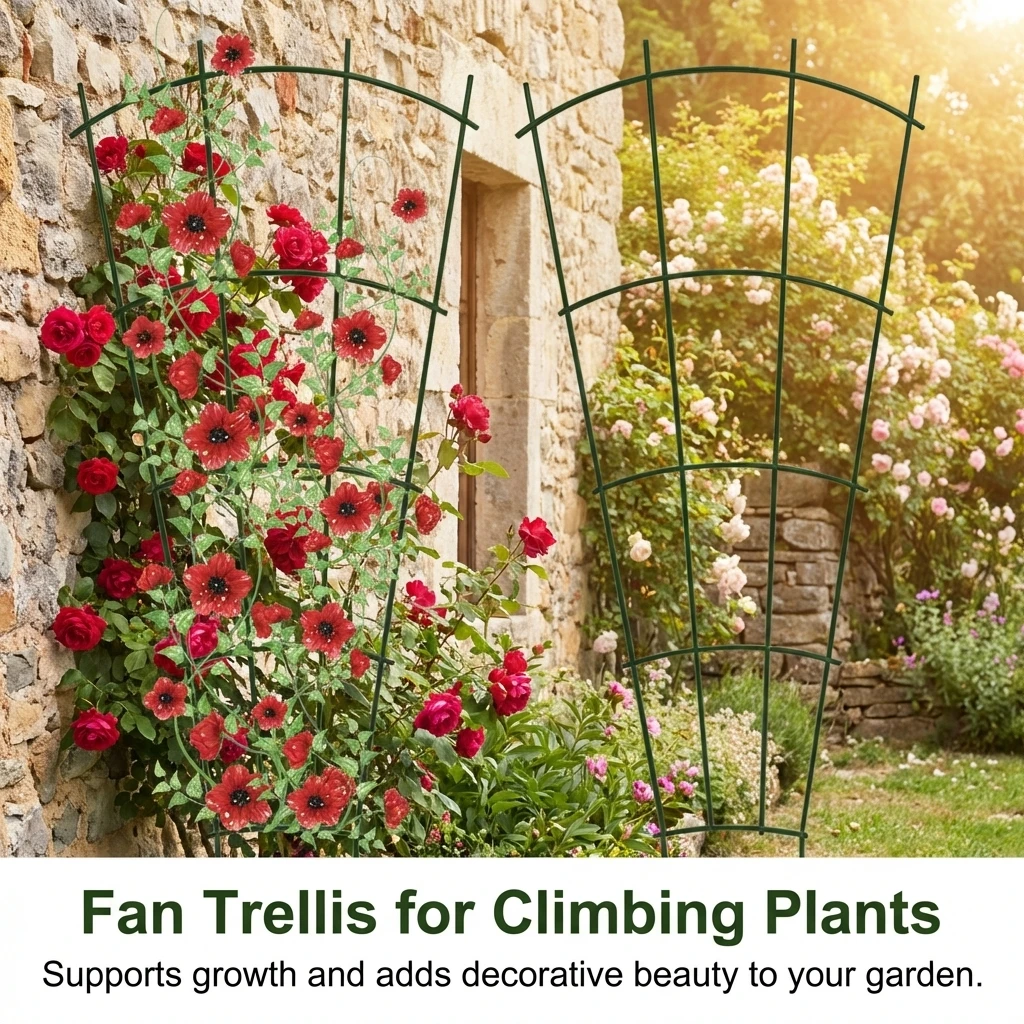Sturdy Plant Support Grid Metal Trellis for Garden Turtle Vine Climbing Plants Rust-proof Outdoor Flower Stand Durable 25x40cm