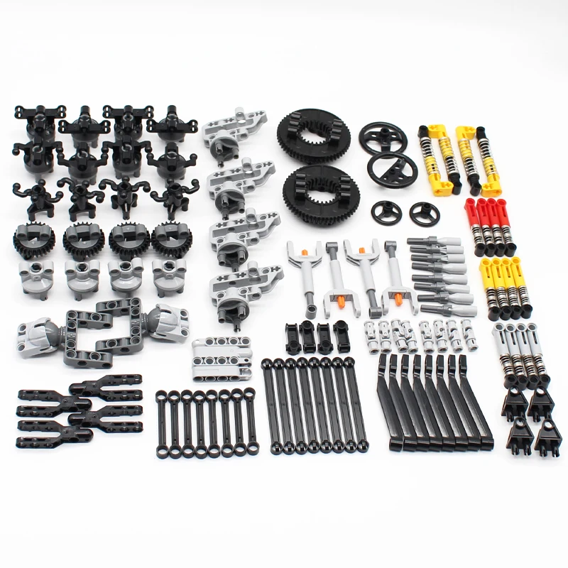 Suspension Perforierte Technologie Bausteine Teile Getriebe Strahl Pin Arm Loch Geändert MOC Montage Spielzeug Ziegel DIY Zubehör