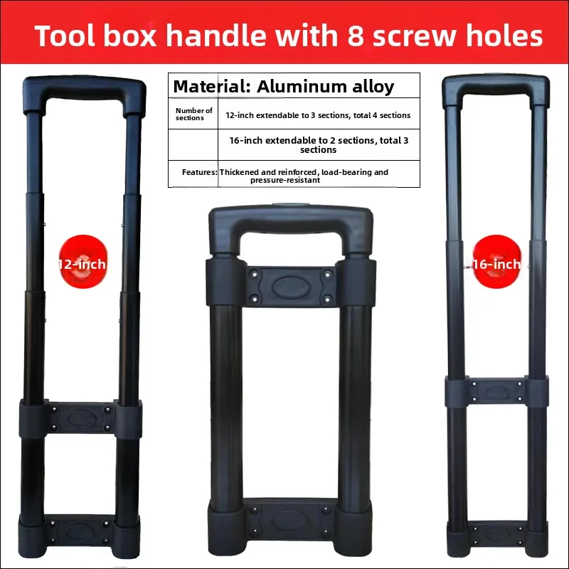 Thickened Aluminum Luggage Bag Aluminum Wooden Tool Chest Travel Bag Retractable Handle Replacement for Business Travel