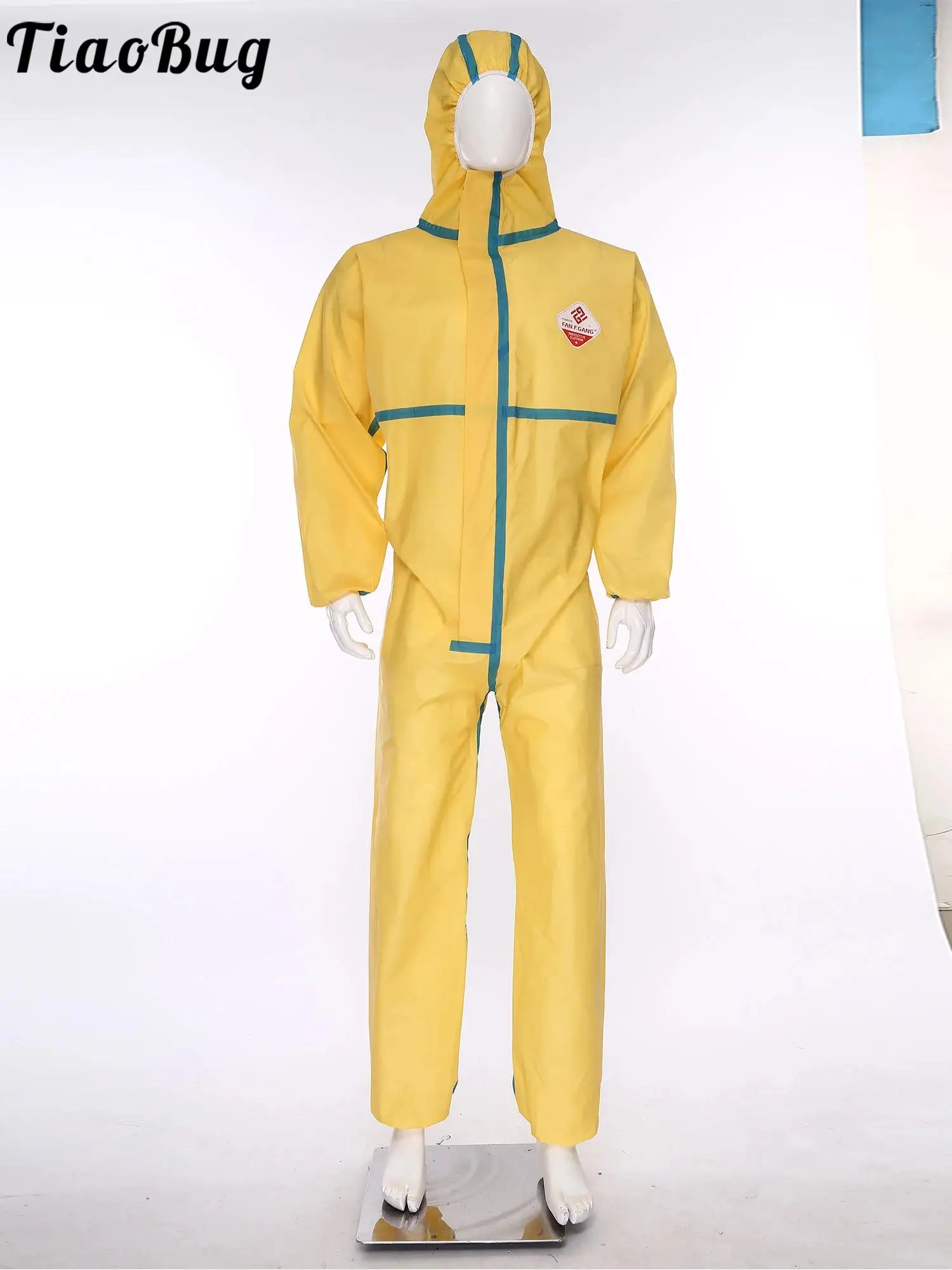 

Unisex Dust-proof Protective Hoodie Working Coveralls Waterproof Jumpsuit for Lab Spraying Paint Workshop Anti-static Rompers