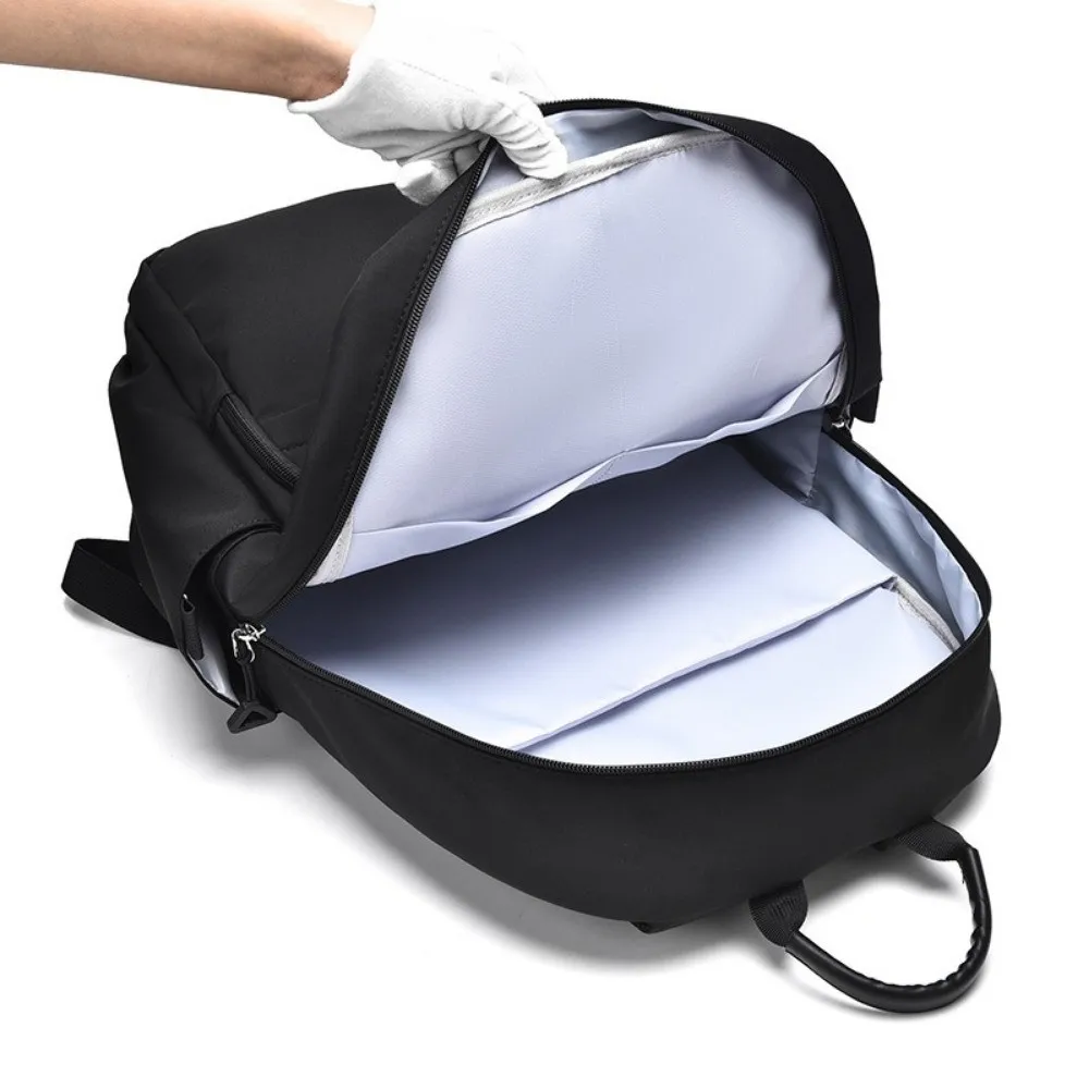 

Unisex Solid Color Student Backpack Large Capacity Lightweight Laptop Backpack Korean style Versatile School Bag School Use
