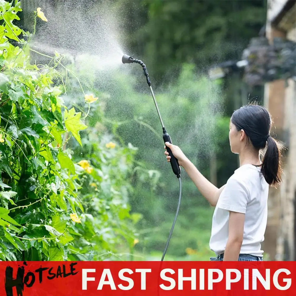 

Electric Plant Sprayer Rechargeable Garden Sprayer with Telescopic Wand with 2 Nozzles and 2/4/6/10M Hose for Gardening Cleaning