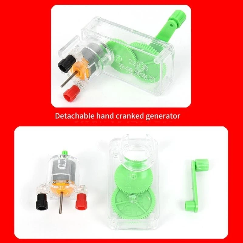 Generator Tangan Motor Perakit DIY Generator Motor Set Stem Education Toy Eksperimen Fisik Model Fisika Mainan